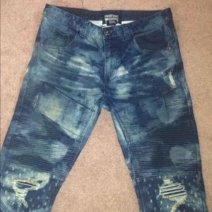 Smoke rise denim designer jeans